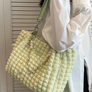 Gorgeous Women's Tote Bag - All-Match Shoulder Bag with Large Capacity & Bead Ch